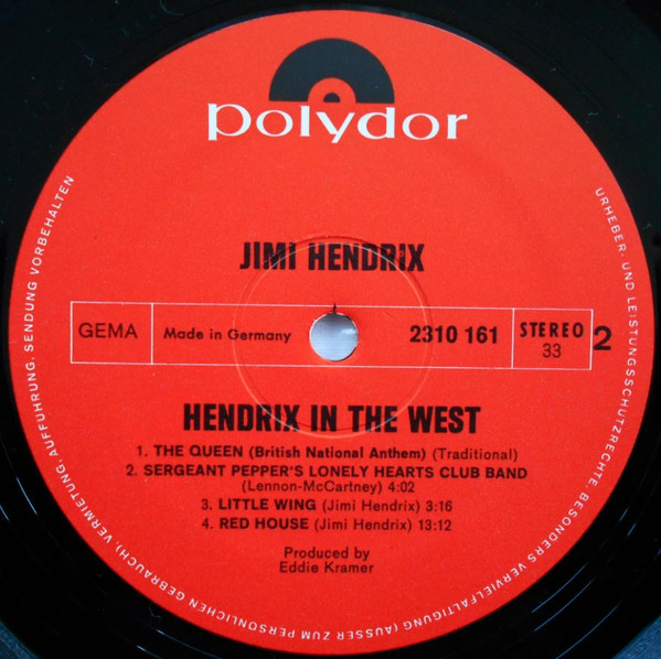 Cover zu Jimi Hendrix - Hendrix In The West | Vinyl, LP, Album, Stereo | Rock, Blues | Germany