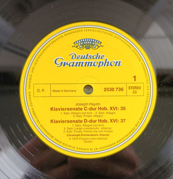 Cover zu Joseph Haydn, Christoph Eschenbach - 4 Klaviersonaten | 1976 | Vinyl, LP, Album | Classical | Germany
