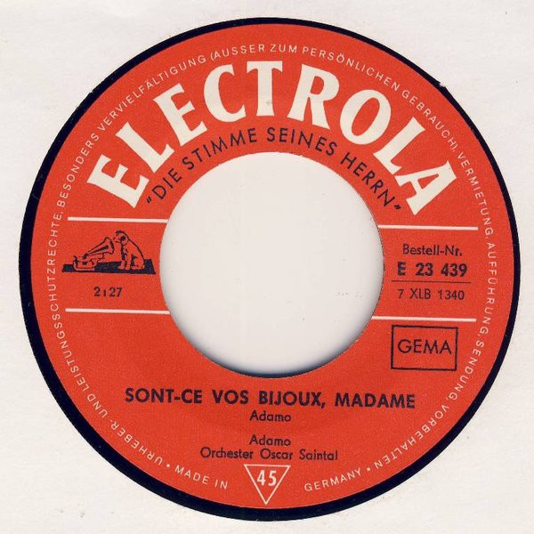 Cover zu Adamo - Inch' Allah | 1968 | Vinyl, 45 RPM, 7