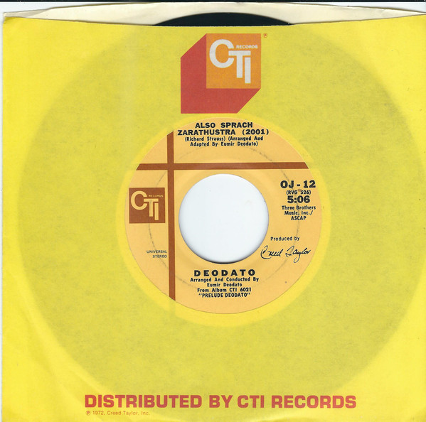 Cover zu Eumir Deodato - Also Sprach Zarathustra (2001) / Spirit Of Summer | 1973 | Vinyl, 45 RPM, 7