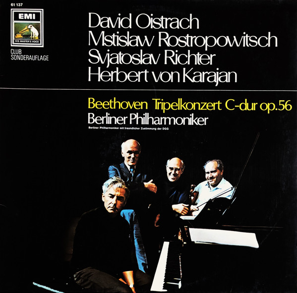 Bild David Oistrach, Mstislav Rostropovich, Sviatoslav Richter, Herbert von Karajan, Ludwig van Beethoven, Berliner Philharmoniker – Tripelkonzert C-dur Op.56 | Classical Schallplatten Ankauf