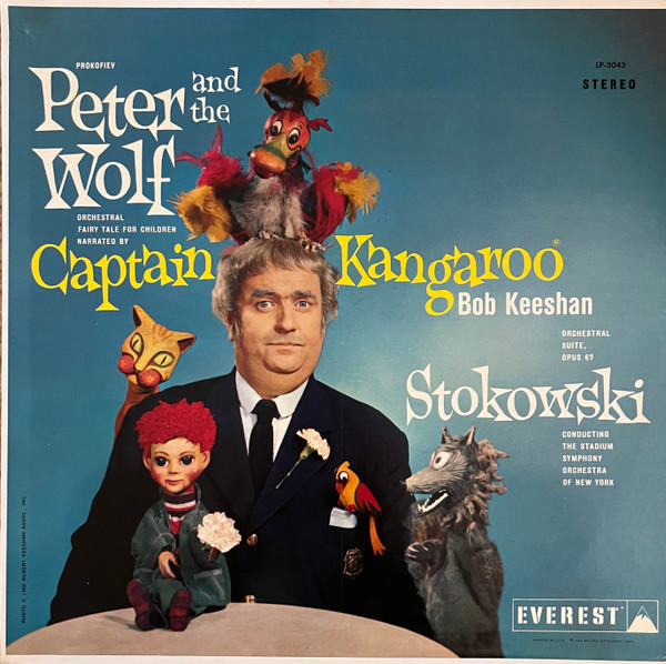 Bild Sergei Prokofiev – Captain Kangaroo, Leopold Stokowski Conducting The Stadium Symphony Orchestra Of New York – Peter And The Wolf | Vinyl, LP, Album, Stereo | Classical, Children’s | US Schallplatten Ankauf