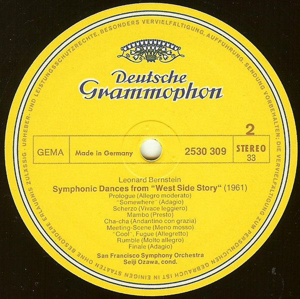 Cover zu Leonard Bernstein / Bill Russo, The Siegel-Schwall Band, San Francisco Symphony · Seiji Ozawa - Symphonic Dances From West Side Story / Three Pieces For Blues Band And Orchestra | 1973