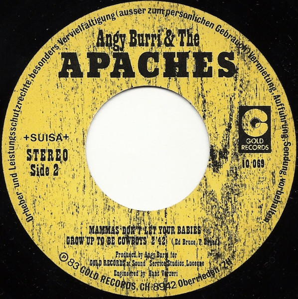 Cover zu Angy Burri & The Apaches - School Days | 1983 | Vinyl, Stereo, 45 RPM, 7