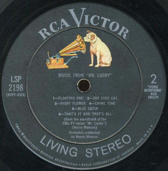 Cover zu Henry Mancini - Music From Mr. Lucky | 1960 | Vinyl, LP, Album, Stereo | Jazz, Stage & Screen | US