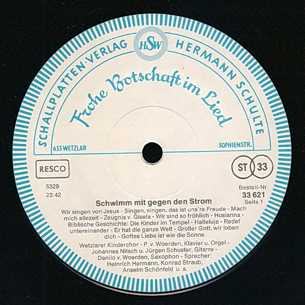 Cover zu Wetzlarer Kinderchor - Schwimm Mit Gegen Den Strom | Vinyl, LP | Children's | Germany