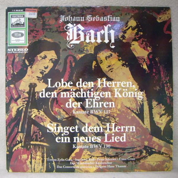 Bild Johann Sebastian Bach, Teresa Żylis-Gara, Ingeborg Ruß, Peter Schreier, Franz Crass, Windsbacher Knabenchor, Hans Thamm, Consortium Musicum (2) – Lobe Den Herren, Den Mächtigen König Zu Ehre Schallplatten Ankauf