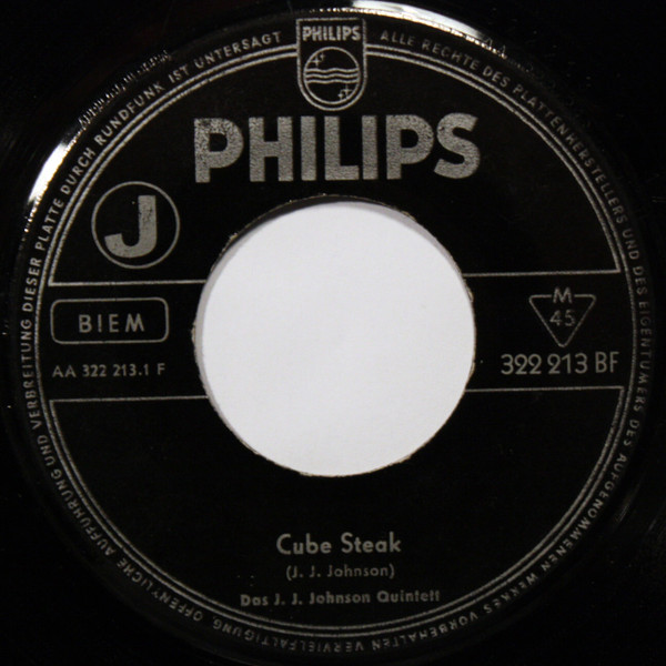 Bild The J.J. Johnson Quintet – Cube Steak / Overdrive | 1958 | Vinyl, 45 RPM, 7″, Single | Jazz | Germany Schallplatten Ankauf