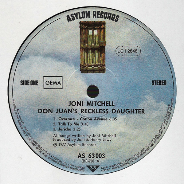 Cover zu Joni Mitchell - Don Juan's Reckless Daughter | Vinyl, LP, Album | Jazz, Rock, Pop | Germany