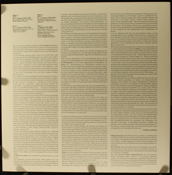 Cover zu Wiener Kammerorchester, Philippe Entremont, Pierre W. Feit - Wiener Konzert, Musik auf Villa Hügel | 1985 | Vinyl, LP, Box Set | Classical | Germany