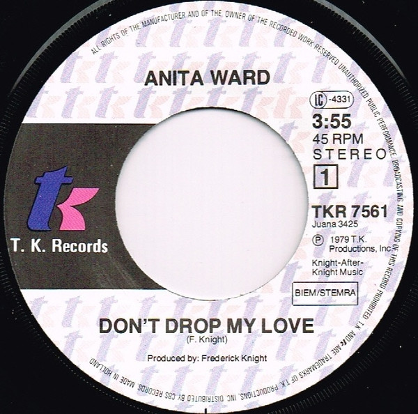 Cover zu Anita Ward - Don't Drop My Love | Vinyl, Stereo, 45 RPM, 7