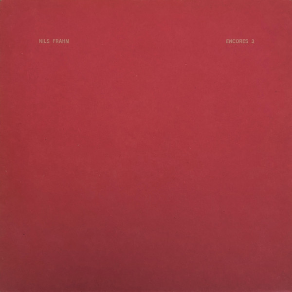 Bild Nils Frahm – Encores 3 | 2019 | Vinyl, 12″, 33 ⅓ RPM, EP | Electronic, Classical | Europe Schallplatten Ankauf