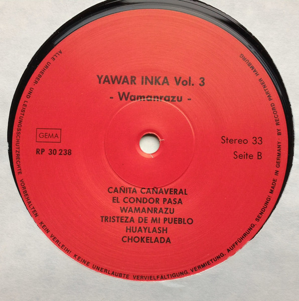 Cover zu Yawar Inka - Wamanrazu (Vol. 3) | Vinyl, LP, Stereo | Folk, World, & Country | Germany