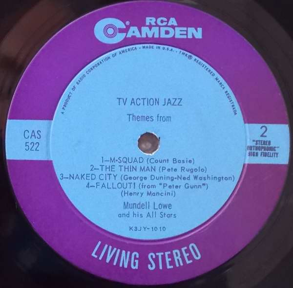Cover zu Mundell Lowe And His All Stars - TV Action Jazz! | 1959 | Vinyl, LP, Album, Stereo | Jazz, Stage & Screen | US