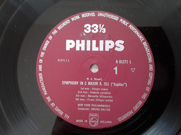 Cover zu Wolfgang Amadeus Mozart, Philharmonic-Symphony Orchestra Of New York, Columbia Symphony Orchestra, Bruno Walter - Symphonie C-Dur KV 551 (Jupiter-Symphonie) / Symphonie C-Dur KV 425 (Linzer