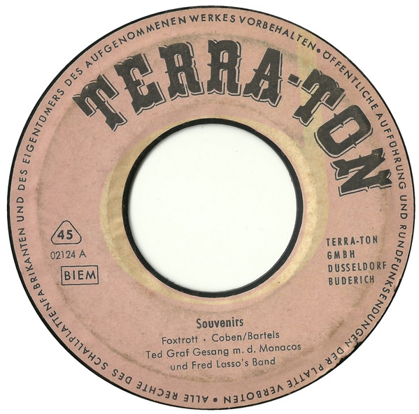 Bild Ted Graf, Die Monacos, Fred Lasso’s Band, Die Moonlights, Orchester Kid Orbis – Souvenirs / Wolgaschiffer-Jump | Flexi-disc, 45 RPM, 7″, Single | Pop | Germany Schallplatten Ankauf