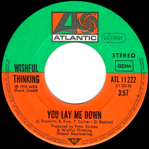 Cover zu Wishful Thinking - America | 1978 | Vinyl, Stereo, 45 RPM, 7