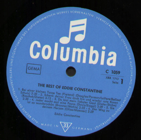 Cover zu Eddie Constantine - The Best Of Eddie Constantine | Vinyl, LP, Compilation | Pop | Germany