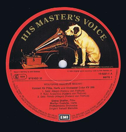 Cover zu Wolfgang Amadeus Mozart, Georg Philipp Telemann, Elaine Shaffer, Marilyn Costello, Philharmonia Orchestra, Yehudi Menuhin - Mozart - Konzert Für Flöte, Harfe Und Orchester / Telemann - Suite