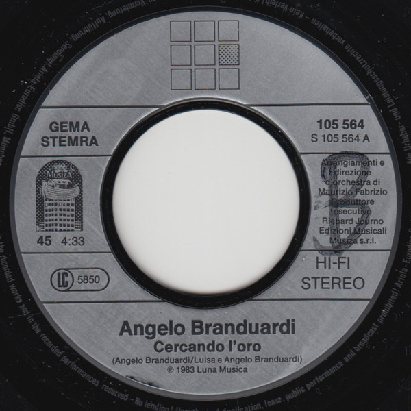 Cover zu Angelo Branduardi - Cercando L'oro | 1983 | Vinyl, 45 RPM, 7