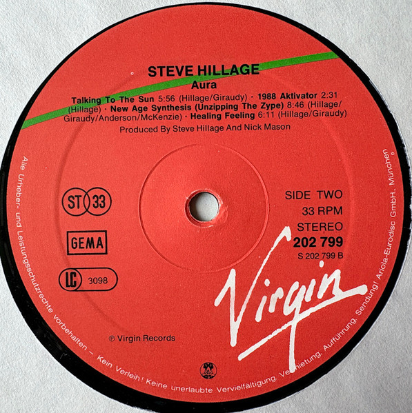 Cover zu Steve Hillage - Aura | Vinyl, LP, Compilation | Rock | Germany