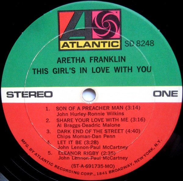 Cover zu Aretha Franklin - This Girl's In Love With You | 1970 | Vinyl, LP, Album | Funk / Soul | US