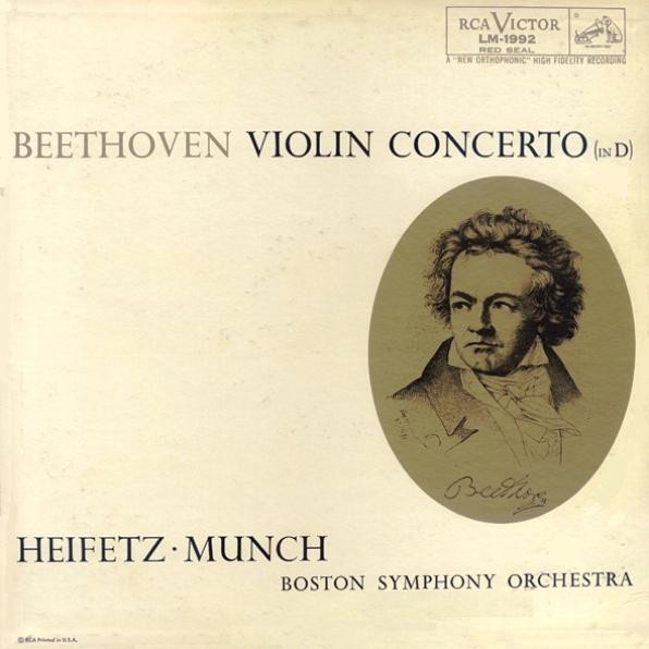Bild Ludwig van Beethoven, Jascha Heifetz • Charles Munch, Boston Symphony Orchestra – Violin Concerto (In D) | 1959 | Vinyl, LP, Album, Repress | Classical | US Schallplatten Ankauf