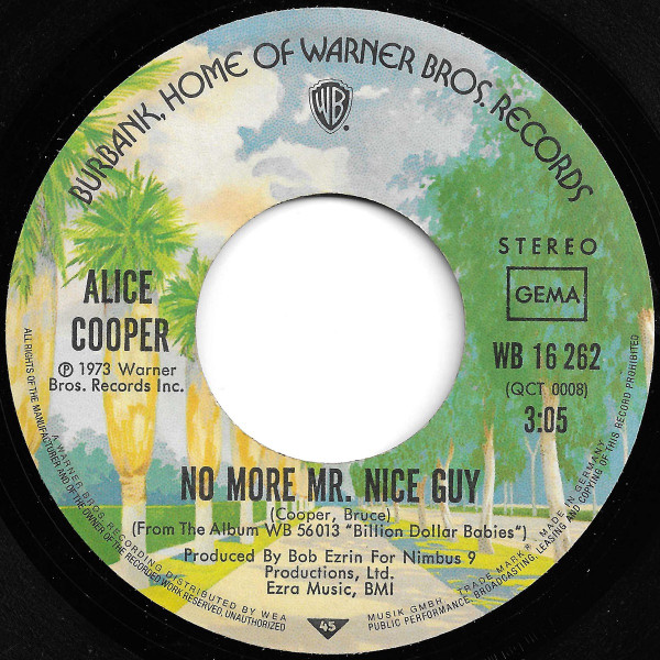 Cover zu Alice Cooper - No More Mr. Nice Guy | 1973 | Vinyl, Stereo, 45 RPM, 7