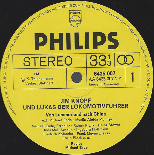 Cover zu Michael Ende - Jim Knopf Und Lukas Der Lokomotivführer - Von Lummerland Nach China | Vinyl, LP | Non-Music, Children's | Germany