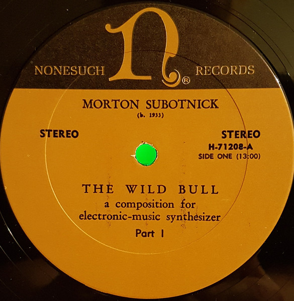 Cover zu Morton Subotnick - The Wild Bull | 1968 | Vinyl, LP, Stereo | Electronic | US