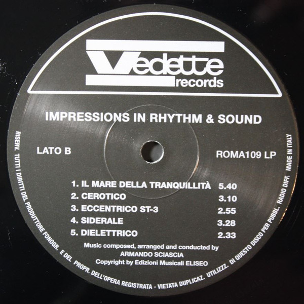 Cover zu Armando Sciascia - Impressions In Rhythm & Sound | 2016 | Vinyl, LP, Reissue, Limited Edition, Deluxe Edition, Remastered | Electronic, Jazz | Australia
