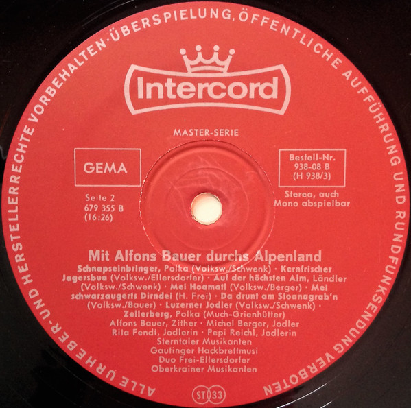 Cover zu Alfons Bauer, Michael Berger (2), Pepi Reichl, Die Alpenländer Musikanten, Die Keferloher Musikanten, Die Sterntaler Musikanten - Mit Alfons Bauer Durchs Alpenland | Folk, World, & Country
