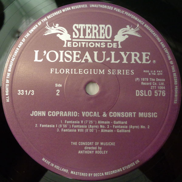 Cover zu John Cooper (6), The Consort Of Musicke - Funeral Teares / Consort Music | 1981 | Vinyl, LP, Stereo | Classical | UK