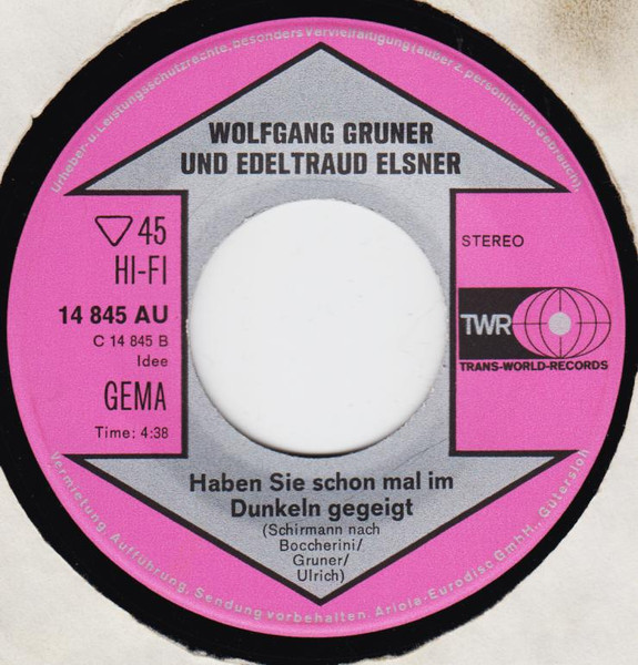 Cover zu Wolfgang Gruner Und Edeltraut Elsner - In The Wintertime | 1971 | Vinyl, Stereo, 45 RPM, 7