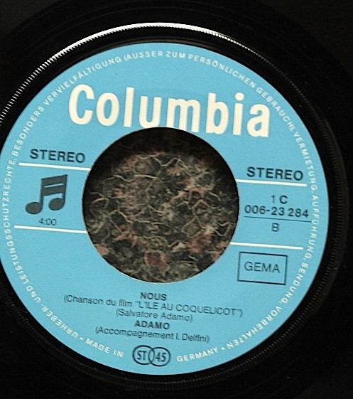 Cover zu Adamo - Et T'oublier | 1971 | Vinyl, 45 RPM, 7