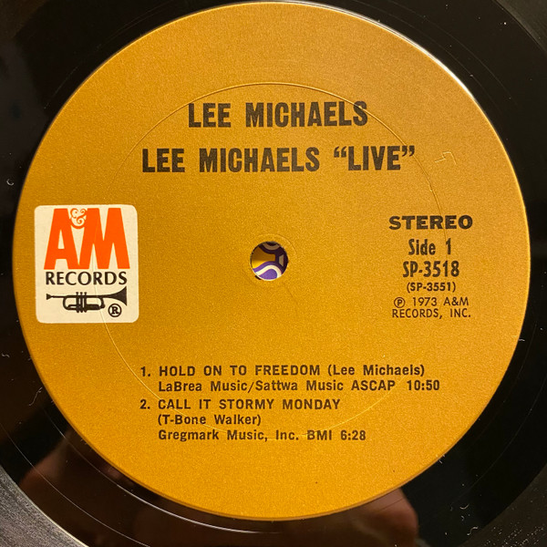 Cover zu Lee Michaels - Live | 1973 | Vinyl, LP, Album, Stereo | Rock | US