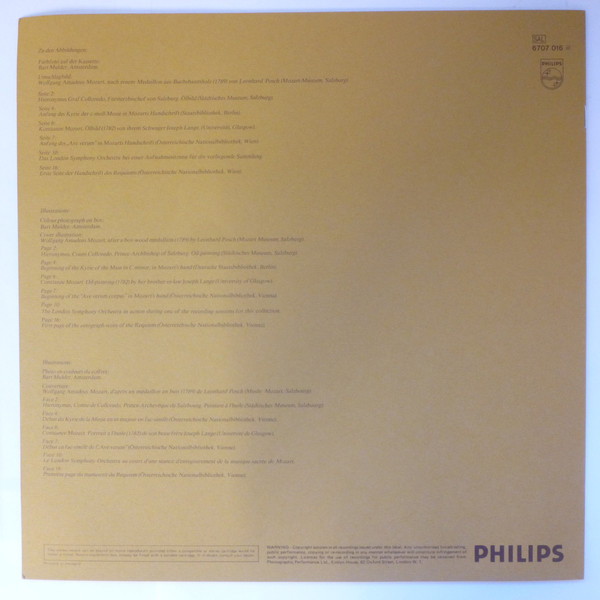 Cover zu Wolfgang Amadeus Mozart, Sir Colin Davis - Geistliche Musik / Krönungsmesse - Grosse Messe c-moll - Requiem u.v.a. | 1971 | Vinyl, LP, Box Set | Classical | Netherlands