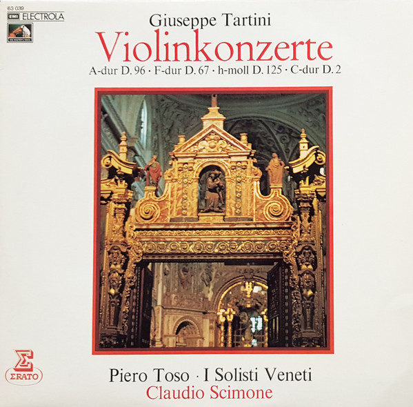 Bild Giuseppe Tartini, Piero Toso, I Solisti Veneti, Claudio Scimone – Violinkonzerte | 1971 | Vinyl, LP, Club Edition | Classical | Germany Schallplatten Ankauf