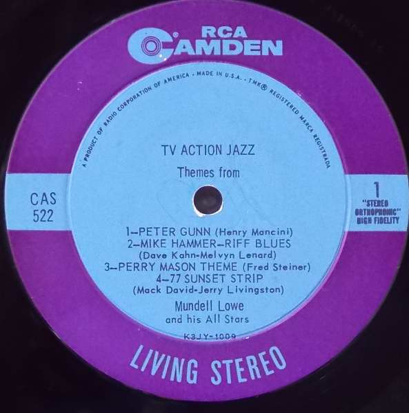 Cover zu Mundell Lowe And His All Stars - TV Action Jazz! | 1959 | Vinyl, LP, Album, Stereo | Jazz, Stage & Screen | US