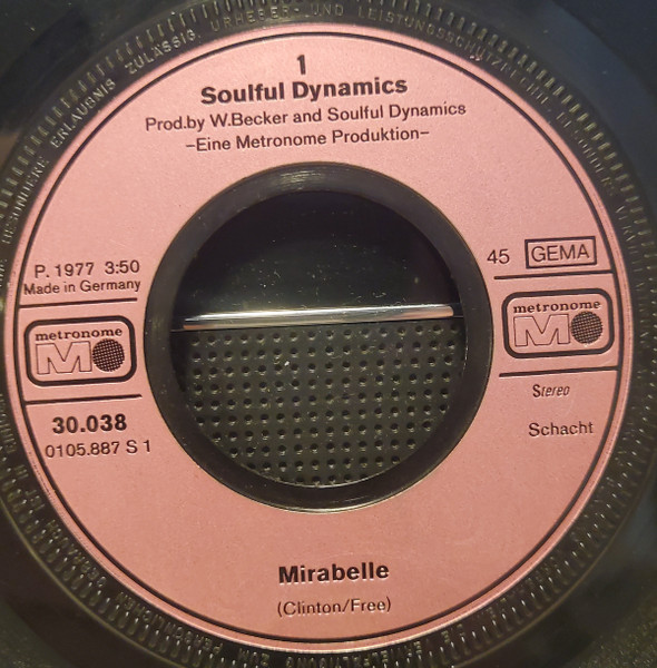 Cover zu Soulful Dynamics - Mirabelle | 1977 | Vinyl, 45 RPM, 7