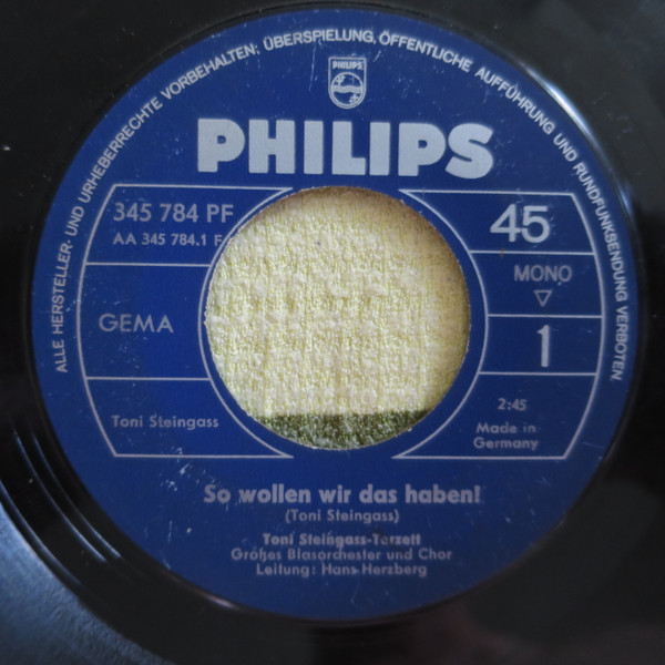 Bild Das Steingass-Terzett – So Wollen Wir Das Haben! | Vinyl, 7″, Single, Mono | Pop | Germany Schallplatten Ankauf