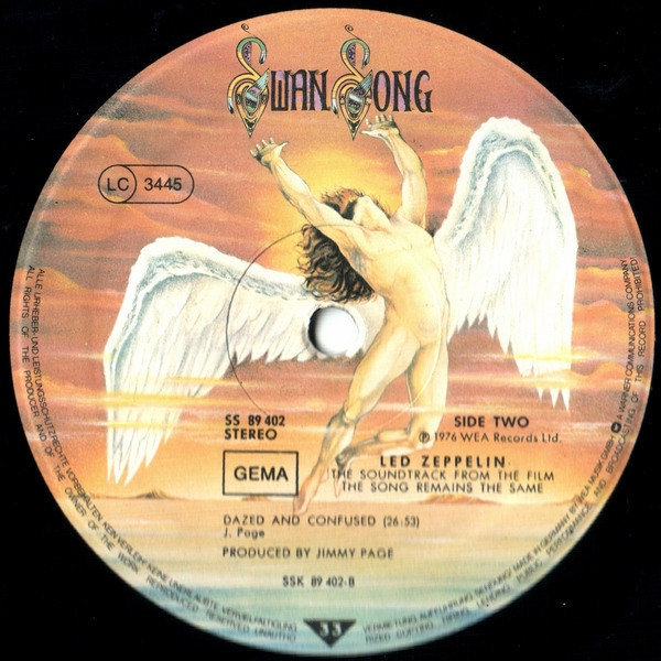 Cover zu Led Zeppelin - The Soundtrack From The Film The Song Remains The Same | Vinyl, LP, Album, Repress | Rock | Germany