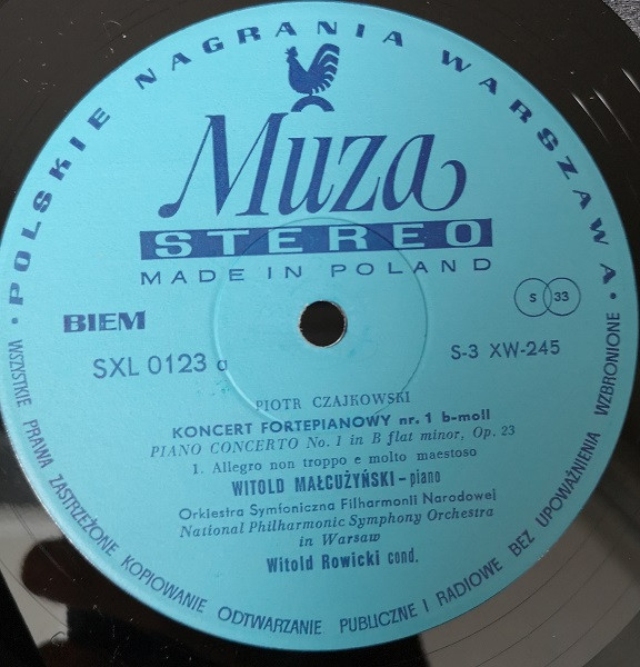 Cover zu Witold Malcuzynsky, Pyotr Ilyich Tchaikovsky, Orkiestra Symfoniczna Filharmonii Narodowej, Witold Rowicki - Koncert Fortepianowy B-Moll Op. 23 | Vinyl, LP, Album, Stereo | Classical | Poland