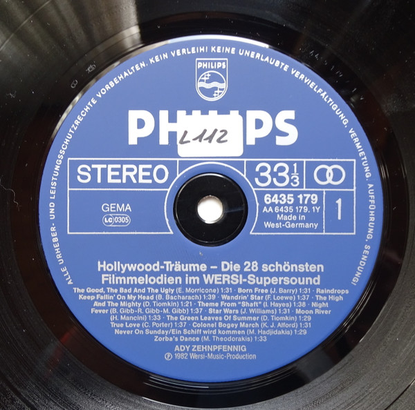 Cover zu Ady Zehnpfennig - Hollywood-Träume | 1982 | Vinyl, LP, Album, Stereo | Stage & Screen | Germany