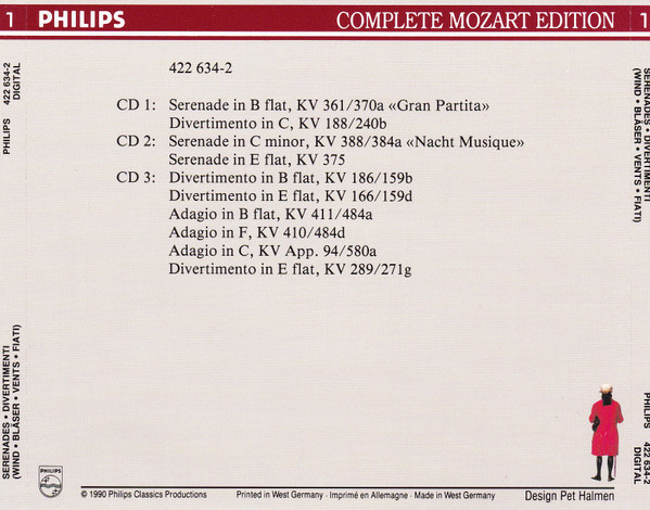 Cover zu Wolfgang Amadeus Mozart - Serenaden Und Divertimenti Für Bläser | Box Set, Compilation, CD, Album, Stereo, Repress | Classical | Europe