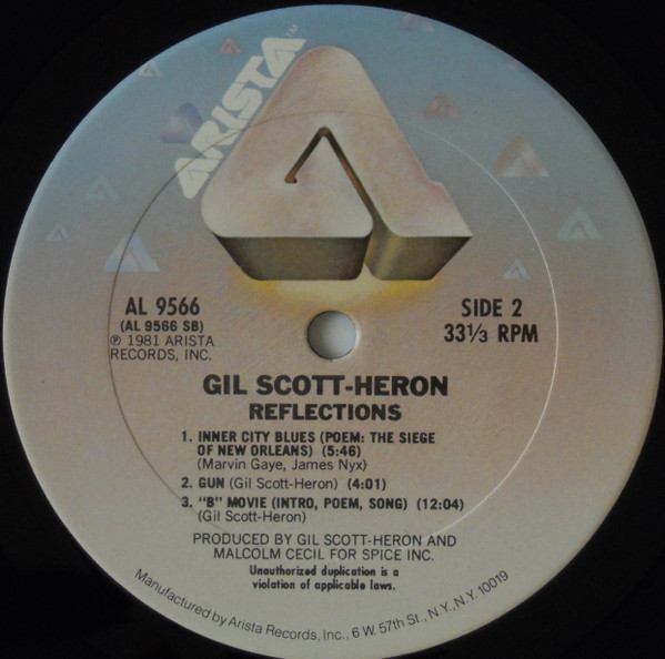 Cover zu Gil Scott-Heron - Reflections | 1981 | Vinyl, LP, Album | Jazz, Funk / Soul | US