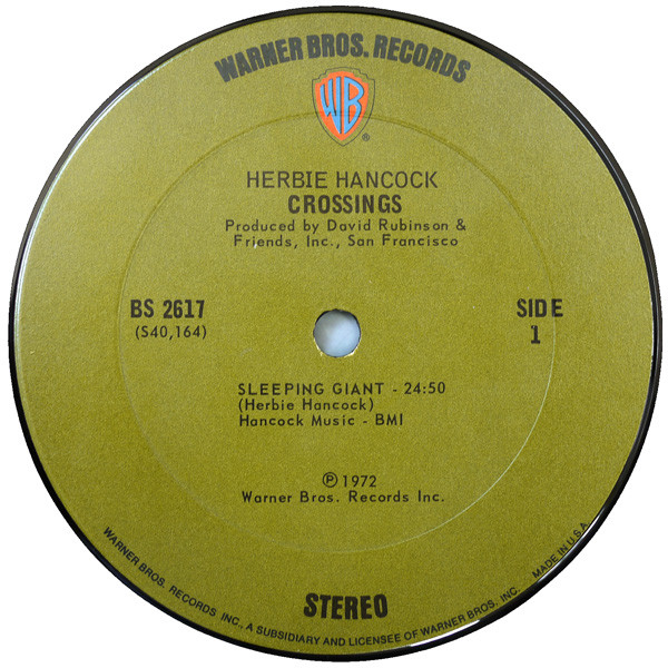 Cover zu Herbie Hancock - Crossings | 1972 | Vinyl, LP, Album | Jazz | US