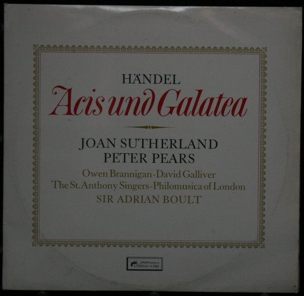 Bild Georg Friedrich Händel / Joan Sutherland, Peter Pears – Acis Und Galatea | Vinyl, LP, Stereo | Classical | Germany Schallplatten Ankauf