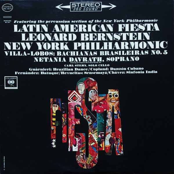 Bild Leonard Bernstein, New York Philharmonic / Heitor Villa-Lobos – Latin American Fiesta | 1963 | Vinyl, LP, Stereo | Classical | US Schallplatten Ankauf