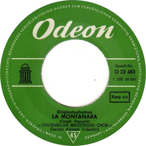 Bild Coro Della S.A.T. – La Montanara / Monte Canino | Vinyl, 45 RPM, 7″ | Folk, World, & Country | Germany Schallplatten Ankauf